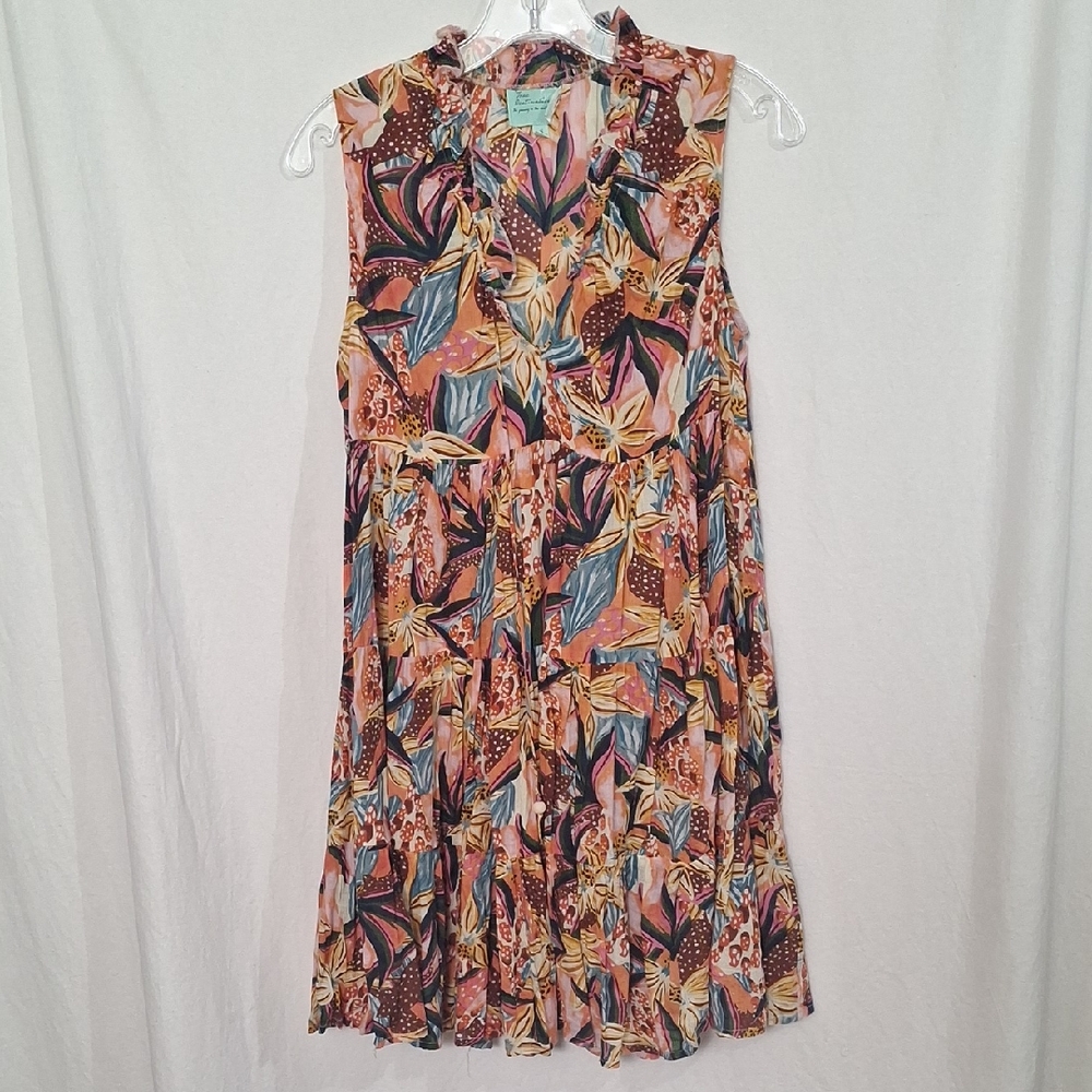 True Destinations Resort Wear Tiered Cover Up Dress